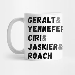 Geralt & Yennefer & Ciri & Jaskier & Roach II Mug